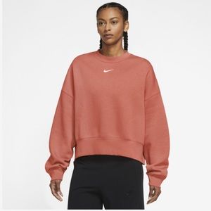 Nike cropped crewneck sweater